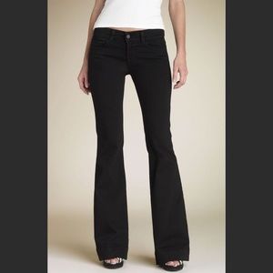 J Brand “Lovestory” bell bottom stretch jeans